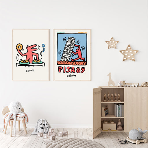 KEITH HARING | Torre Pisa in Blue