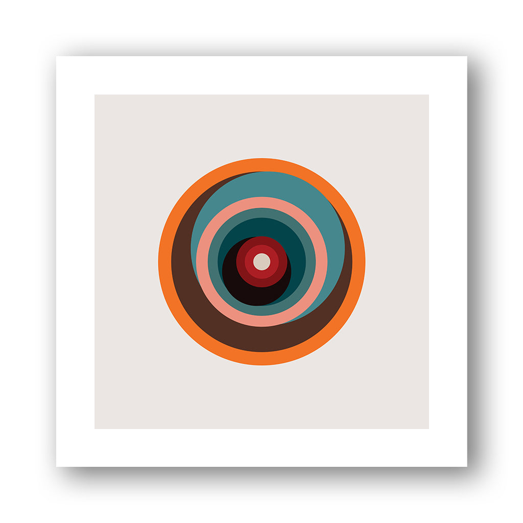 MODERN CIRCLES | Revolving Brown in Square